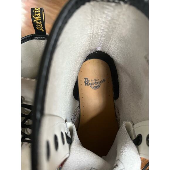 Doc Martens airwair bouncing soles Combat Boot White womens 6, men’s 5 EU 37 - Picture 6 of 9